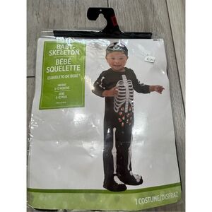 Modern Hero Baby Skeleton with candy corn in the belly two piece Halloween costu